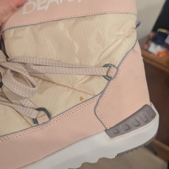 Bearpaw Pink Lace Up Fur Lined Water Resistant Snow Winter Boots, Women's Size 7 - Picture 8 of 9